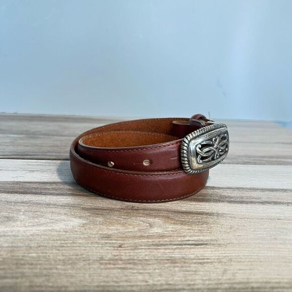Talbots leather belt women’s small brown southwestern bohemian classiccore herit - Picture 4 of 10